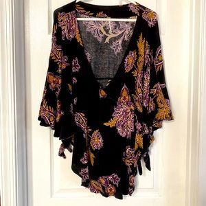 Side tie free people top